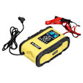 Miniatyrbillede 2 af 8: Intelligent batterioplader 12V/12A 24V/6A 7-trins opladningspulsreparation til bilbåd Gul Sort EU-stik 100-240V