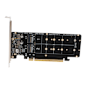 Miniatyrbillede 2 af 8: PCIE X16 til M.2 M KEY Udvidelseskort NVMEx4 SSD 2U Server RAID Array Udvidelseskort med LED-indikator