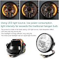 Miniatyrbilde 6 av 8: 7' H4 Motorsykkel Frontlykter Blinklys LED Front Blinklys Lampe
