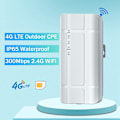 Miniatyrbillede 5 af 5: 4G LTE Udendørs WiFi Router Ulåst CPE 300Mbps Modem med Slot LAN Port Hotspot Vandtæt Ethernet