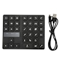 Miniatyrbilde 1 av 8: Mini Tegnetastatur 35 Taster Enhånds Ergonomisk Tegnesnarveitastatur for IOS for OS X