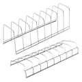 Miniatyrbillede 1 af 4: Skålholder i rustfrit stål, opbevaringsstativ til tallerkener, opbevaringsstativ til skåle og tallerkener, multifunktionelt afløbsstativ, tørrestativ til bord