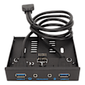 Miniatyrbild 3 av 8: USB-frontpanel USB 3.0 med 4 portar Stabil överföring Stöder snabbkoppling 3,5 tum frontpanel för datorchassi