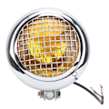 Miniatyrbilde 1 av 8: 12V LED Rund Motorsykkel Frontlys Retro Stil 60W Høy/Lavstråle Gult Lys Frontlys Vanntett