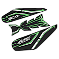 Pikkukuva 2 / 8: 3 kpl polttoainesäiliön tarrasuoja liukuestetyyny sopii Kawasaki Z400 NINJA 400 Green -malliin