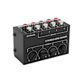 Miniatyrbillede 4 af 8: Stereo Mixer Passiv 4 Kanals Lydlinje Mini RCA Bærbar til Computer Telefon Tablet