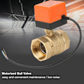 Miniatyrbillede 8 af 8: 220V AC G2 DN50 Motoriseret kugleventil i messing til elektrisk styring
