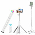 Miniatyrbillede 3 af 4: Mobiltelefon selfie stick trådløs liveudsendelse integreret teleskopisk bærbar kamera tripod