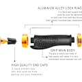 Miniatyrbilde 2 av 4: Sykkelstyre, ergonomisk design sykkelstyre utvidet gummisykkelstyre med aluminiumslegering låsegrep yellow