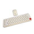 Pikkukuva 3 / 8: Langaton näppäimistö ja hiiri -setti Mini Kannettava Retro Hiljainen 2.4G Langaton 68 Näppäintä Toimiston Näppäimistö Hiiri Setti Beige