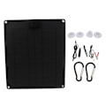 Miniatyrbillede 1 af 8: Solpanel Kit 15W Dual Output Vandtæt Monokrystallinsk Solar Batteri Opladningspanel til Bil Båd Trailer RV 5V 12V Sort