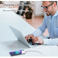 Miniatyrbilde 2 av 4: 2 stk. PD datakabel c til c ladekabel type-c datakabel 3A hurtigladekabel dobbelthodet hann til hann PVC
