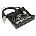 Miniatyrbild 4 av 8: PCIE till USB 3.0 PC-frontpanel 4 portar 5Gbps PCIE USB-adapter Stöd för varmkoppling 3,5 tum USB3.0 frontpanel för Windows