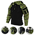 Miniatyrbild 2 av 4: Män Tactical Shirt Us Camouflage Military Combat T-shirt Airsoft Paintball Camping Jakt Kläder Grey XL