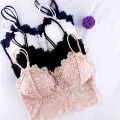 Miniatyrbild 3 av 6: 5 st Spets Braletter för Dam Bralette Vadderad spets Bandeau BH Large