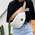 Miniatyrbild 11 av 11: Dam Fanny Pack Midjeväskor Canvas Bum Bag VIT white