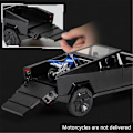 Miniatyrbild 3 av 3: 1/24 Tesla Cybertruck Pickup Legering Bilmodell Formgjuten metallleksak Terrängfordon Lastbilsmodell Simulering Ljud Ljus Barnleksakspresent