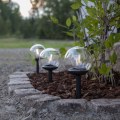 Miniatyrbild 1 av 5: Solcellslampa Gångbelysning Globe 3-pack Svart