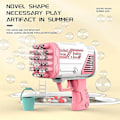 Miniatyrbild 1 av 2: 32-håls automatisk bubbelmaskin för barn utomhus elektrisk bubbelmaskin leksaker för pojkar Flickor Födelsedag Gif