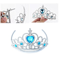 Miniatyrbild 5 av 6: Elsa prinsess - set fläta, tiara, stav & ett par handskar