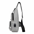 Miniatyrbild 2 av 9: Axelväska Herr Cross Body Väska Powerbank Uttag - Grå grå gray