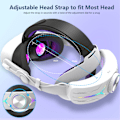 Miniatyrbillede 10 af 10: Head Strap Elite Strap med 12000 mAh batteri | til Meta Quest 3S &amp; Quest 3