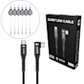 Miniatyrbild 1 av 8: USB-C-kabelset 10m + kabelkrokar | Meta Quest 3 (eller Quest 2)