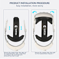 Miniatyrbillede 8 af 8: Head Strap Elite Strap med 8000 mAh batteri | til Meta Quest 3S & Quest 3