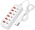 USB-strömkontakt – Type-C och USB-A laddningssplitter, 66W uteffekt
