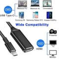 Pikkukuva 4 / 5: Usb C - Hdmi -sovitin, 4K Type-c - Hdmi -sovitin Thunderbolt 3:lle Black