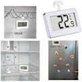 Miniatyrbild 4 av 5: Kylskåpstermometer, 2-pack LCD Digital Kyl-Frysskåpstermometer Monitor med Hängkrok och Utdragbart Ställ