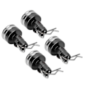 Pikkukuva 4 / 5: 4 KPL Magneettinen Näkymätön Stealth-koritolppa SCX10 4WD HSP 1/10 RC-autoon Urituksella Musta