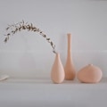 Miniatyrbilde 3 av 5: Nordisk Keramisk Vase, For Bord/Stue Dekorasjon, Vaser, Hvit, B