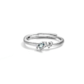Miniatyrbillede 5 af 5: 2 stk Trendy Saturn Planet og Stjerne Ring Univers 925 Sterling Sølv Elsker