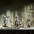 Miniatyrbillede 3 af 5: Harpiks Håndværk Ornamenter Yoga Kranie Karakter Ornament Kranie Harpiks Håndværk Skelet Menneskekrop Hom