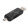Pikkukuva 3 / 3: Muistikortinlukija Type C OTG 5 in 1 USB 2.0 -korttisovitin, monitoiminen matkapuhelimelle (musta 2.0)