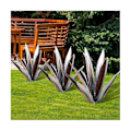 Miniatyrbilde 4 av 5: Rustikk Skulptur, DIY Metall Agave Plante, Rustikk Håndmalt Metall Agave, Hagegårds Kunstdekorasjon