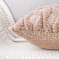 Miniatyrbillede 4 af 5: Sæt med 2 bløde plys korte uld velvet dekorative pudebetræk luksus stil pyntepudebetræk pudebetræk til sofa soveværelse firkantet lysebrun 22x22
