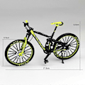 Miniatyrbillede 3 af 5: 2 stk. Mini 1:10 Legering Cykel Skala Model Desktop Simulation Ornament Finger Mountainbikes Legetøj