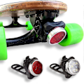 Miniatyrbillede 1 af 5: LED Skateboard Lys - LED Longboard Lys Foran og Bagpå USB Genopladelig. Ideelt Elektrisk Skateboard Lys Kit. 2 USB Kabler og 2 Stropper Inkluderet.