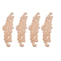 Miniatyrbilde 3 av 5: 4 stk. 20*5cm gummitre utskåret lang onlay applikasjon