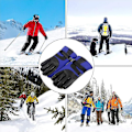Miniatyrbild 3 av 3: Skidläderhandskar för män vinterpekskärm plus sammetstjocka körmotorcykelhandskar Blue Shape2