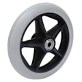 Miniatyrbillede 1 af 5: 6in 5 Huls Massivt Hjul PU Kørestols Rollator Hjul Nav Udskiftning 608ZZ Metalleje
