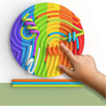Miniatyrbild 5 av 5: Sensorisk leksak i silikon för barn Dubbelsidig DIY-aktivitet Pedagogiska leksaker för pojkar flickor barn