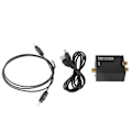 Pikkukuva 2 / 3: Digitaalinen-analogiseksi muunnin DAC-dekooderi Toslink- ja koaksiaalisisääntuloilla analogisiin 2RCA-lähtöihin Musta Host USB -kaapeli Kuituoptinen kaapeli