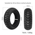 Miniatyrbilde 5 av 5: Ulip 10-tommers 10X3/255X80(80/65-6) Offroad Bredere Slangeløs Solid Dekk Eksplosjonssikker for Elektrisk Sco