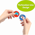 Miniatyrbilde 2 av 5: Søte Runde Dyre-oppmuntringsmerker, 16 Perforerte Linjedesign (1\" Diameter 2.5cm) 2 stk