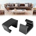 Miniatyrbilde 4 av 5: 10 stk. Utehagemøbler i rotting, festeklips for sofa, egnet for Rot