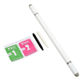 Miniatyrbilde 1 av 3: Svart Stylus Penn 4 i 1 Multifunksjonell Nøyaktig Posisjonering Kapasitiv Stylus med 2 Fiber Nibber for Mobiltelefon Nettbrett Hvit