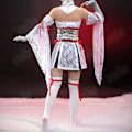 Miniatyrbild 5 av 5: Spel Naraka Bladepoint Cosplay kostym Tsuchimikado Kurumi Cosplay Vita strumpor Uniform kostym Otaku Kaori Costume One Size